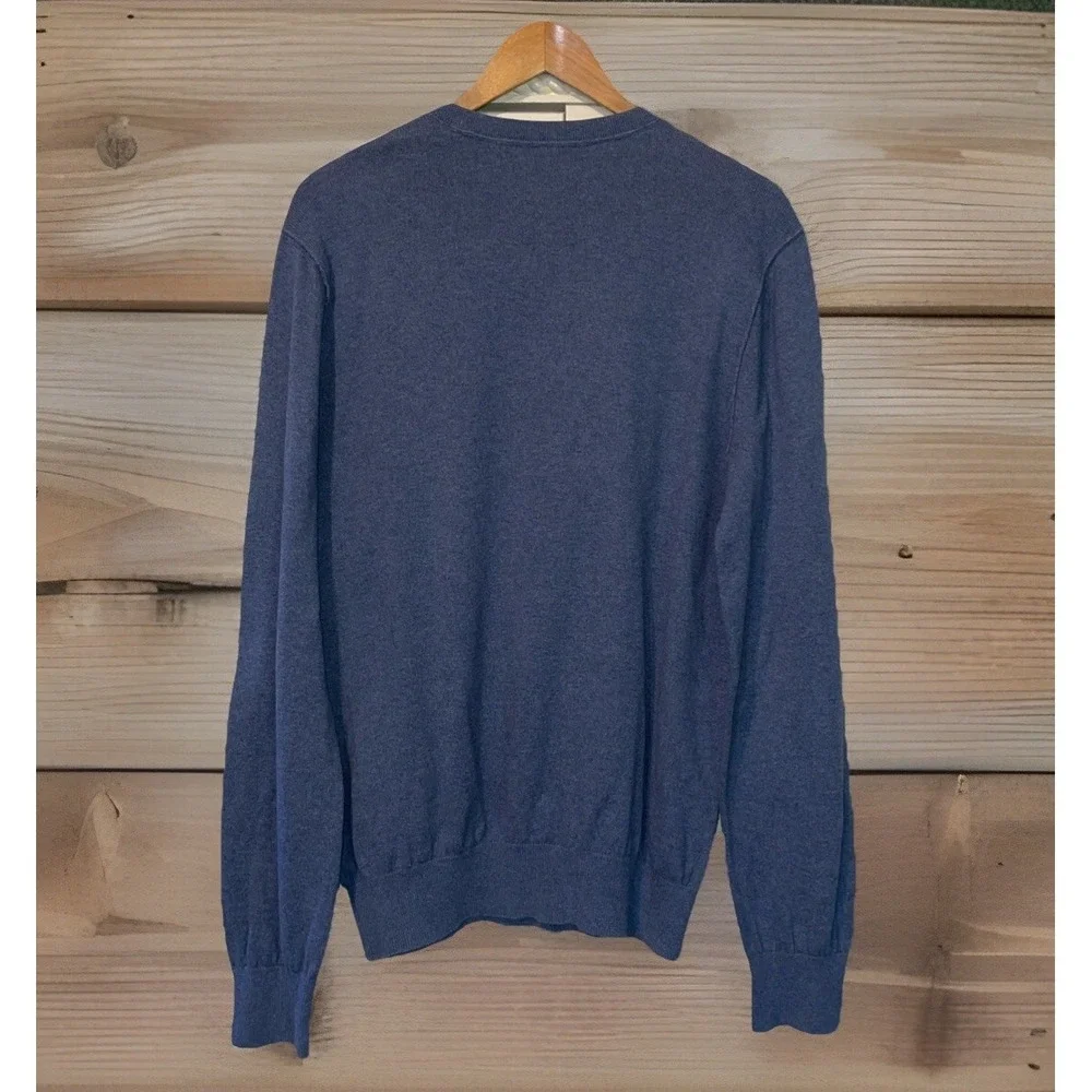 Banana Republic‎ Sweater Men M Blue Cashmere Blend Long Sleeve Preppy